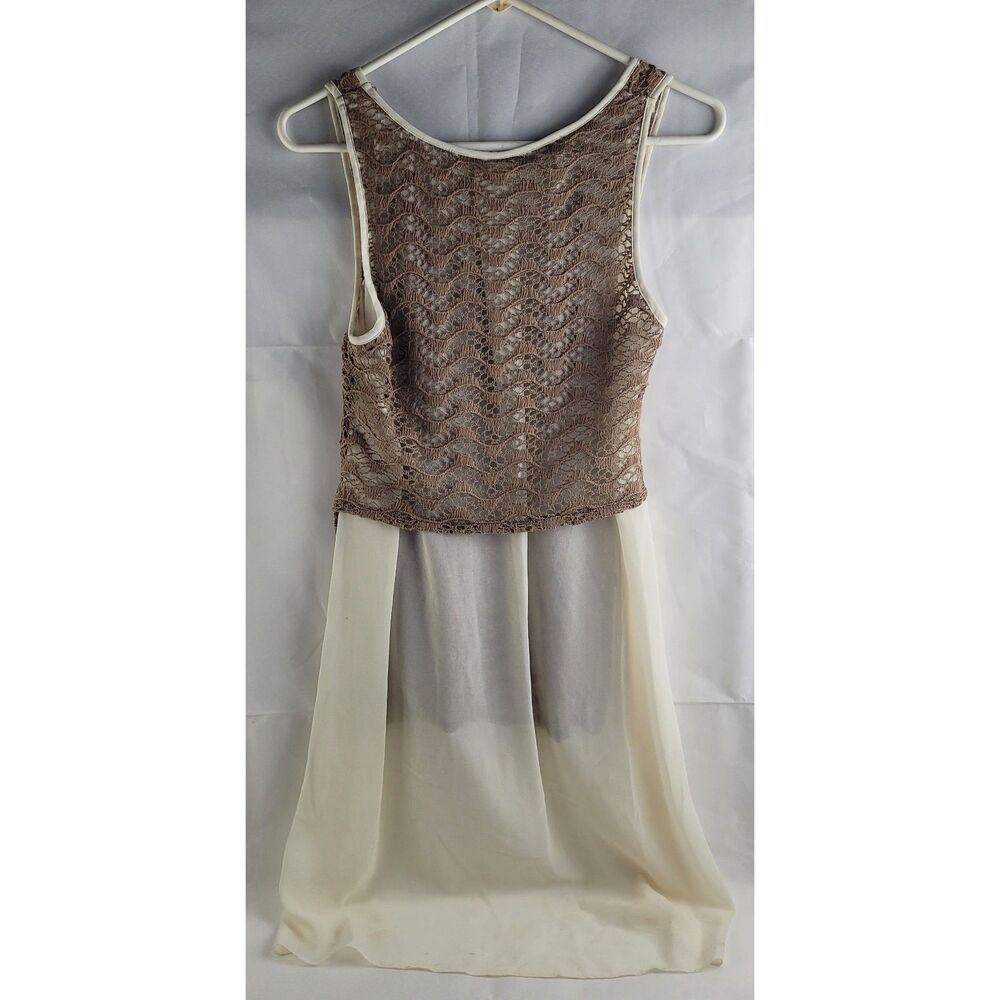 A'reve bohemian style layered lace tunic dress Sz S